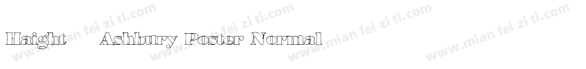 Haight-Ashbury Poster Normal字体转换